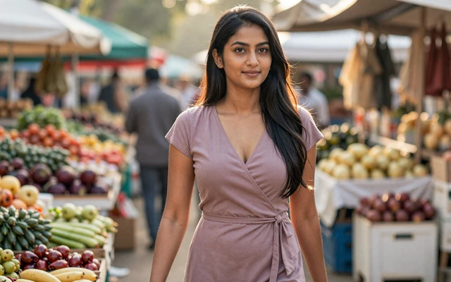 Priya, an XL Local Dating community member at a neighborhood market